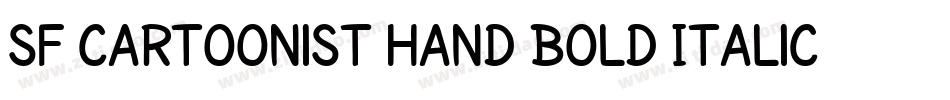 SF Cartoonist Hand Bold Italic字体转换